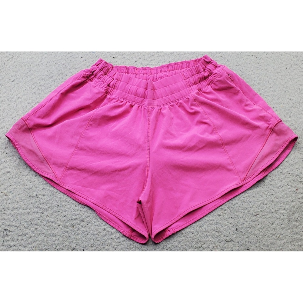 Lululemon Hotty Hot Low-Rise Shorts Womens 8T Pink Athletic Running Performance